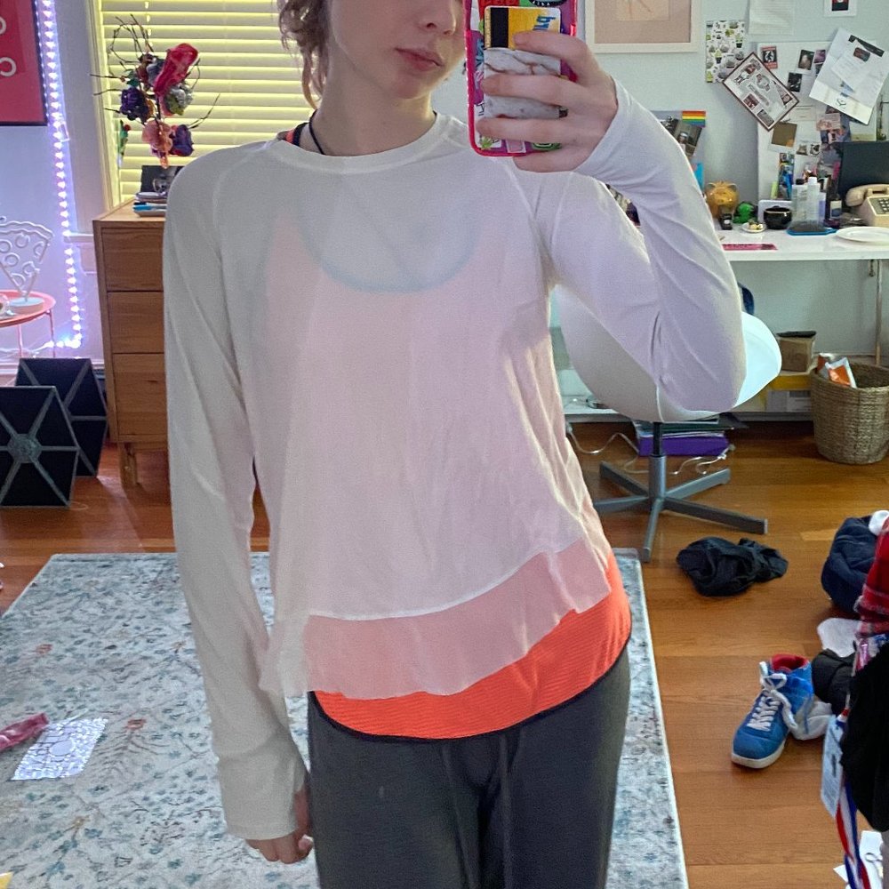 A White Lululemon Long Sleeve